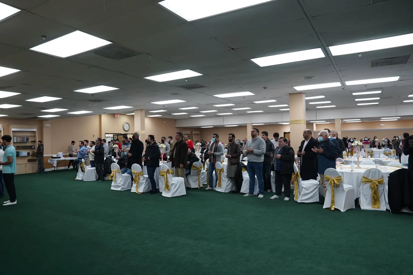 Families gathered for the birthday celebration of Lady Fatima
