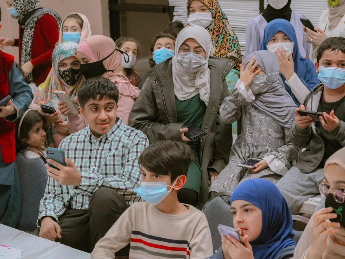 Families gathered for the birthday celebration of Lady Fatima