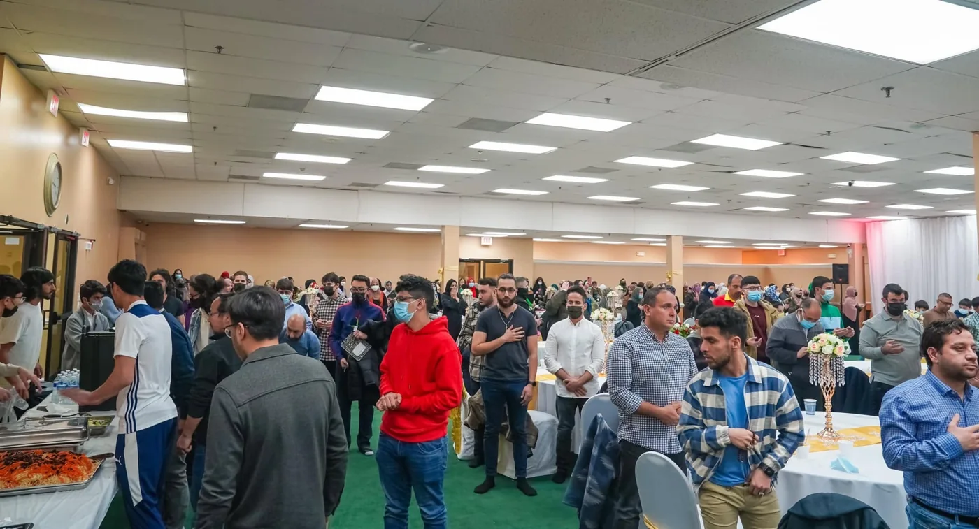 Families gathered for the birthday celebration of Lady Fatima