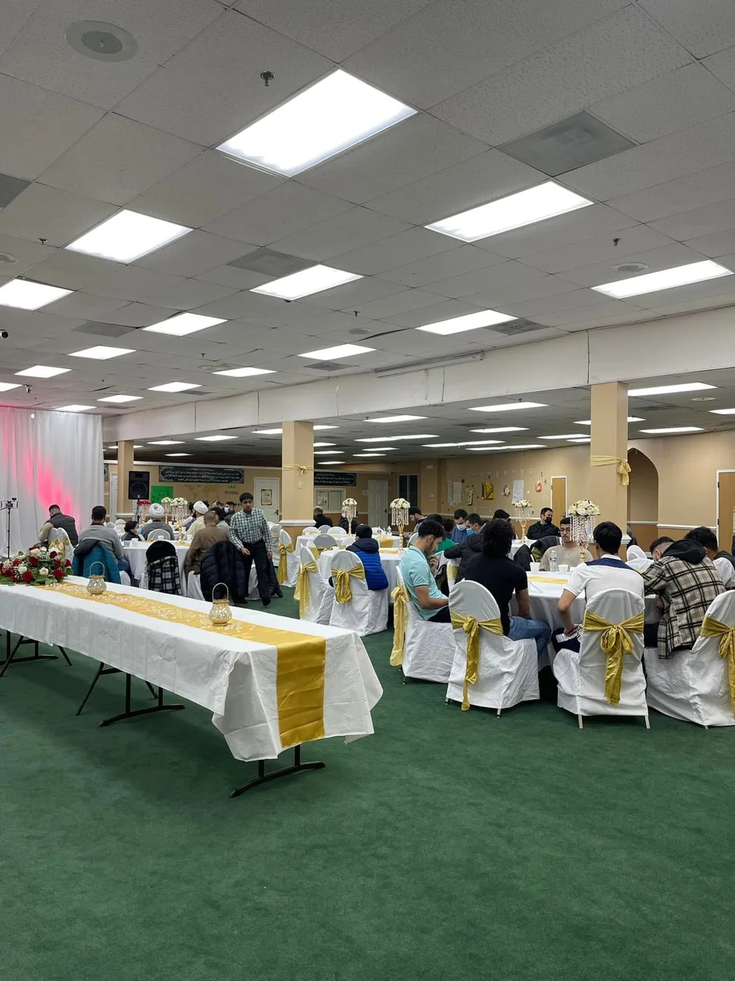 Families gathered for the birthday celebration of Lady Fatima