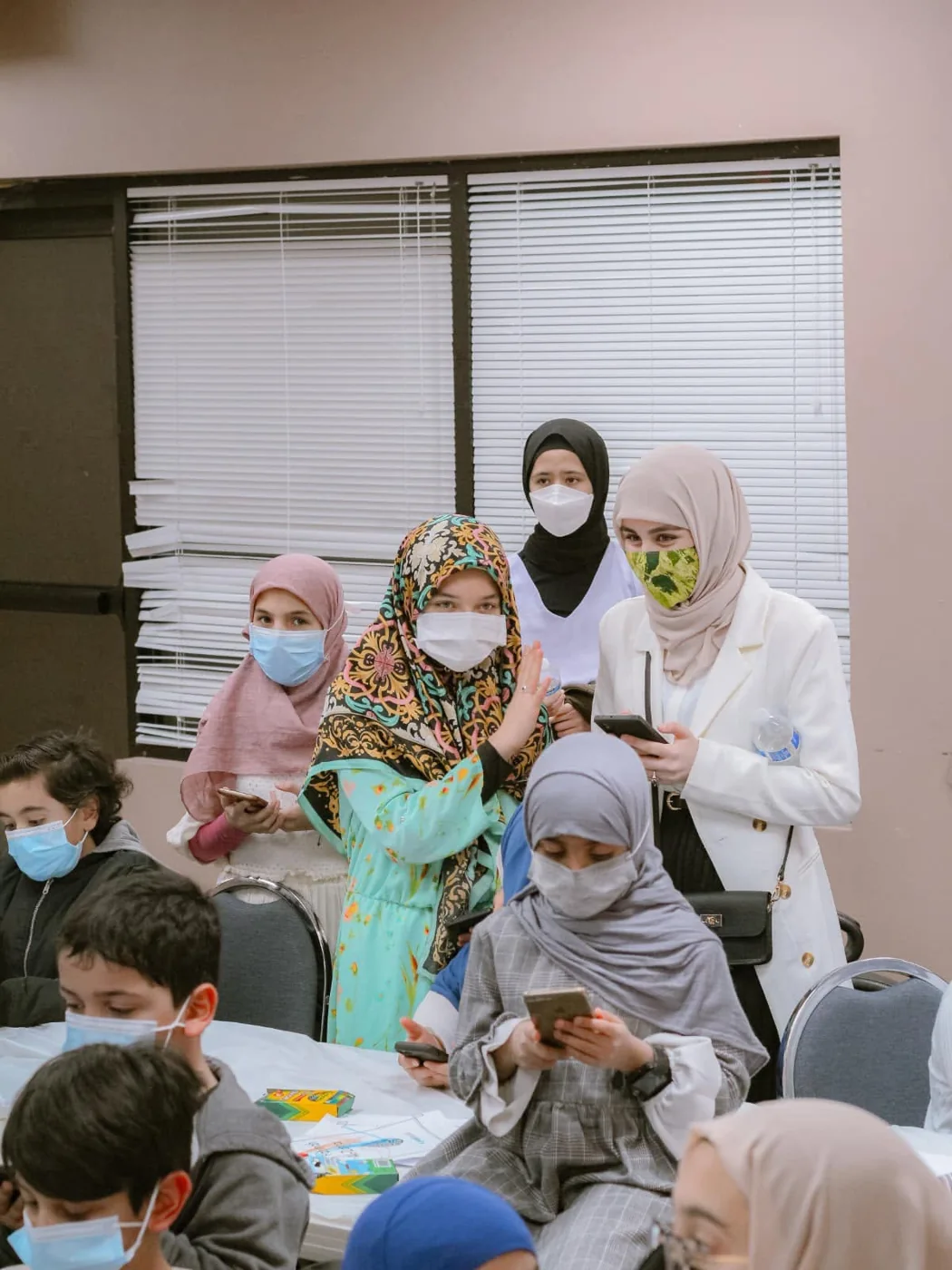 Families gathered for the birthday celebration of Lady Fatima