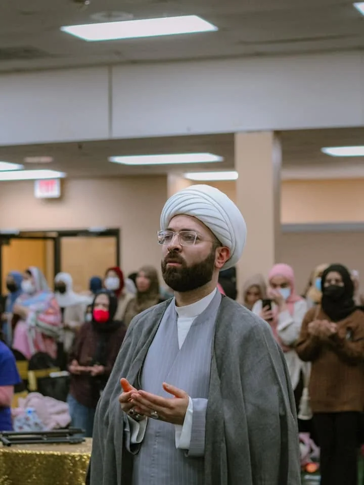 Community members celebrating the birth anniversaries of Imam Ali and Imam Jawad