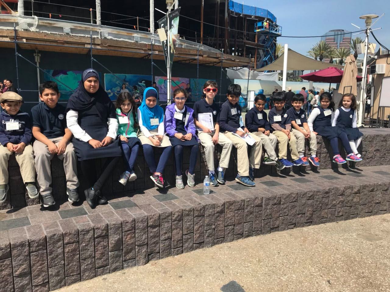 Guide Academy students and teacher together